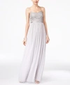 ADRIANNA PAPELL BEADED CHIFFON GOWN