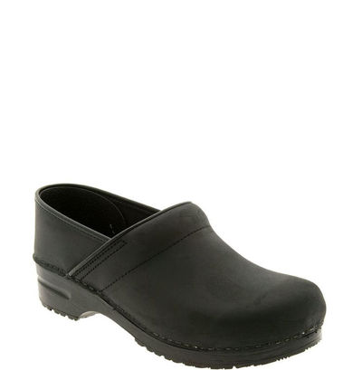 Dansko 'professional' Oiled Leather Clog In Black Oiled