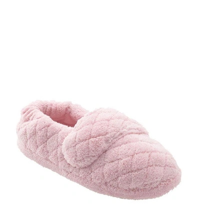 Acorn Spa Wrap Womens Terry Cloth Quilted Slip-on Slippers In Pink