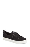 Sperry Womens Lace-up Canvas Casual And Fashion Sneakers In Black Fabric