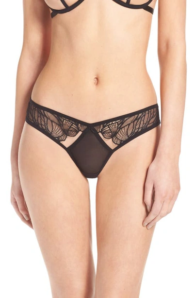 Bluebella Emerson Lace Cutout Thong In Black
