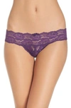 Skarlett Blue 'goddess' Cheeky Hipster Bikini In Black Plum