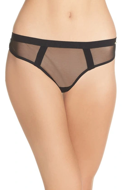 Bluebella Karolina Mesh Thong In Black