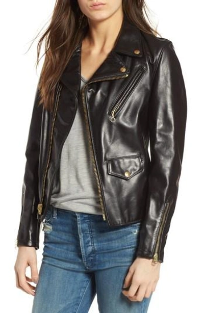 Schott Perfecto Biker Leather Jacket In Black