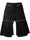HOOD BY AIR Pleated Zip Detachable Shorts