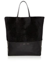 ALICE.D HUSKY LARGE SHEARLING AND LEATHER TOTE,80047955HUSKYL
