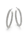 ADRIANA ORSINI Pavé Crystal Hoop Earrings/1.25",0493210320592