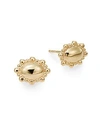 ANZIE Dew Drop 14K Yellow Gold Stud Earrings,0400090237350