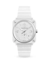 BELL & ROSS BR S WHITE CERAMIC WATCH, 39MM,BRS-WHT-CEB