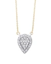 ADINA REYTER SOLID PAVE TEARDROP NECKLACE, 17,N603SPVTD-MXD