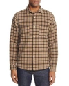 APC RIGA SUPERCHEMISE FLANNEL BUTTON-DOWN SHIRT,WOAHF-H02393