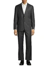 HICKEY FREEMAN Classic Fit Pinstripe Wool Suit,0400096189447