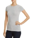 Majestic Crewneck Tee In Gris Chiné Clair