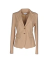 PATRIZIA PEPE PATRIZIA PEPE WOMAN BLAZER SAND SIZE 6 COTTON, POLYAMIDE, ELASTANE,49265801DT 6