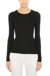 Theory Slim-fit Wool-blend Pullover Sweater In Black