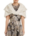 Eliza J Ivory Faux-fur Shrug In Ivory