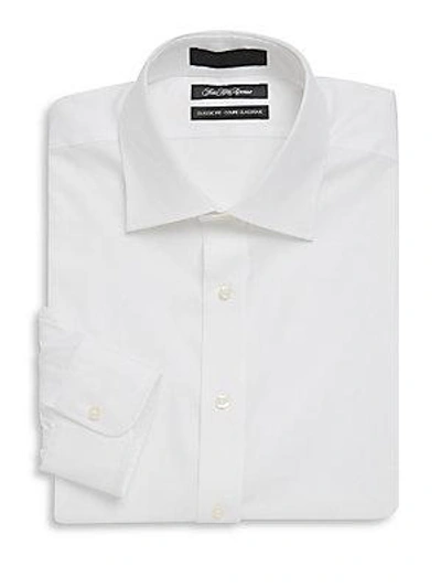 Saks Fifth Avenue Men's Classic-fit Cotton Dress Shirt In White