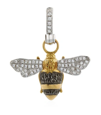 Annoushka Mythology 18ct Gold Diamond Bumble Bee Pendant