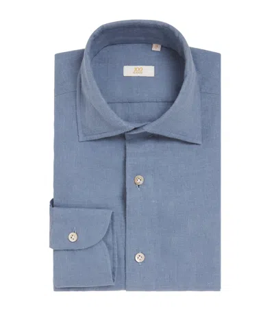100hands Brushed Linen Shirt In Blue