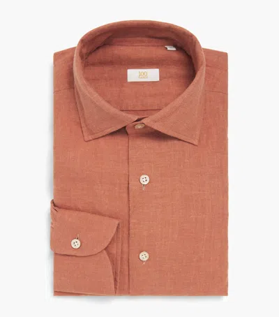100hands Brushed Linen Shirt In Orange