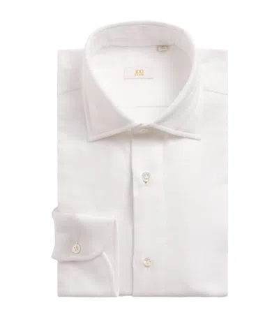 100hands Cotton Flannel Shirt In White