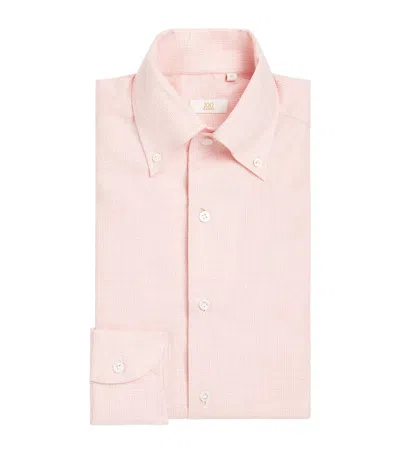 100hands Cotton Puppytooth Shirt In Pink