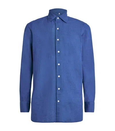 100hands Linen Selvedge Denim Shirt In Blue