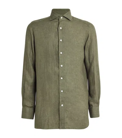 100hands Linen Shirt In Green