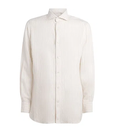 100hands Linen Stripe Shirt In Neutral