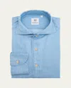 100hands Men's Carlo Riva Denim Spread-collar Sport Shirt