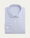 100hands Men's Cotton And Silk Multi-stripe Dress Shirt