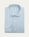 100hands Men's Cotton Melange Micro-check Sport Shirt