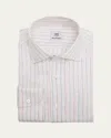 100hands Men's Linen Thin Stripe Sport Shirt