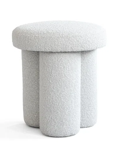 101 Copenhagen Shearling Big Foot Stool In Weiss