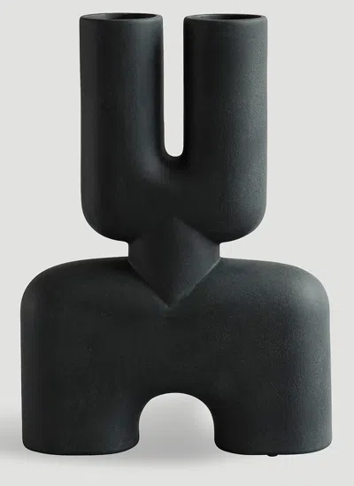101 Copenhagen Cobra Double Hexa Vase In Black