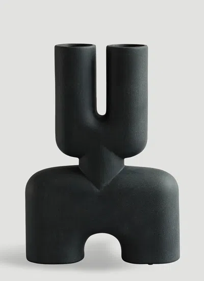 101 Copenhagen Cobra Double Medium Vase In Black