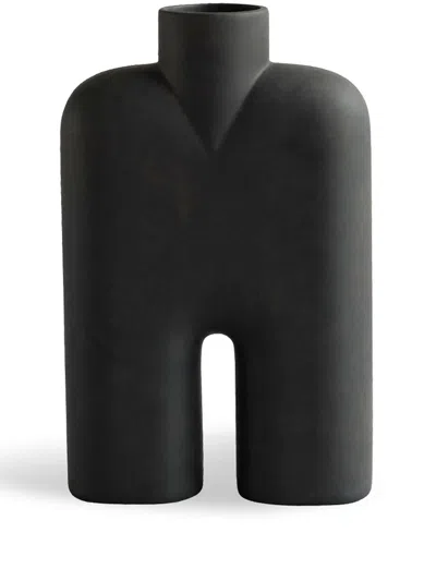 101 Copenhagen Cobra Tall, Medio Vase In Schwarz