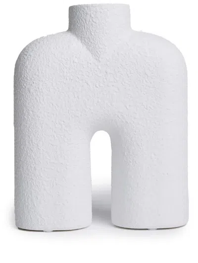 101 Copenhagen Cobra Textured-finish Vase (23cm) In Weiss