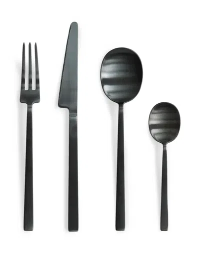 101 Copenhagen Kogei Cutlery Set (four-person Setting) In Black
