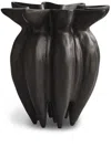 101 Copenhagen Lotus Ceramic Vase (35cm X 32cm) In Brown