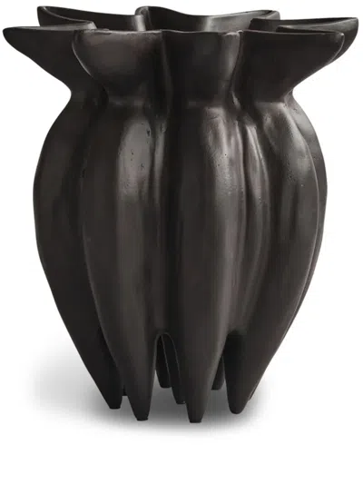 101 Copenhagen Lotus Ceramic Vase (35cm X 32cm) In Brown