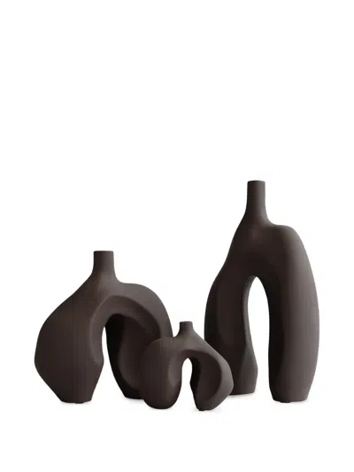 101 Copenhagen Medium Ni Sculptural Vase In Brown