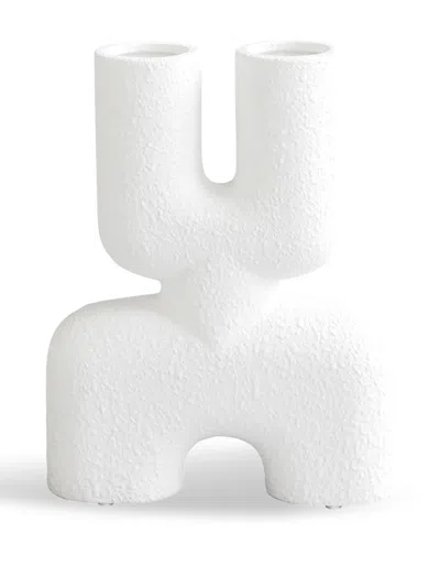 101 Copenhagen Mini Cobra Double Vase (28cm X 6.5cm) In White