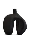 101 Copenhagen Small Ni Abstract-shape Vase (30cm X 22cm) In Black