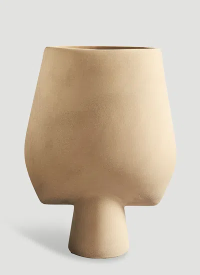 101 Copenhagen Sphere Square Vase In Beige