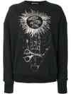 Alexander Mcqueen Embroidered Sweatshirt In Black