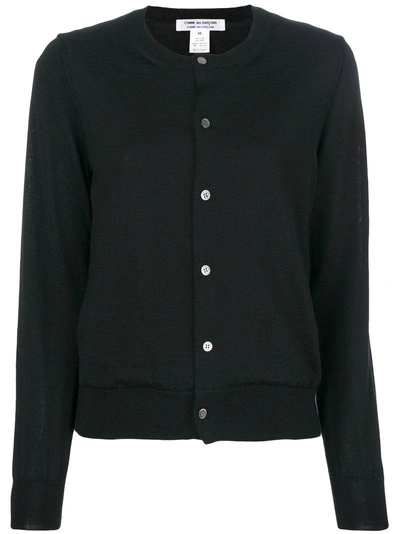 Comme Des Garçons Comme Des Garçons Long Sleeved Buttoned Cardigan In Black