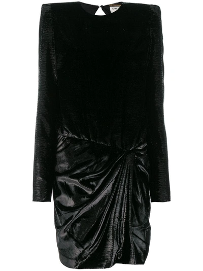 Saint Laurent Structured Shoulder Mini Dress