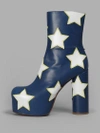 VETEMENTS VETEMENTS WOMEN'S BLUE PLATFORM BOOTS WITH STARS