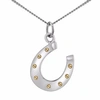 True Rocks Mini Two Tone Horseshoe Necklace In Multicolour